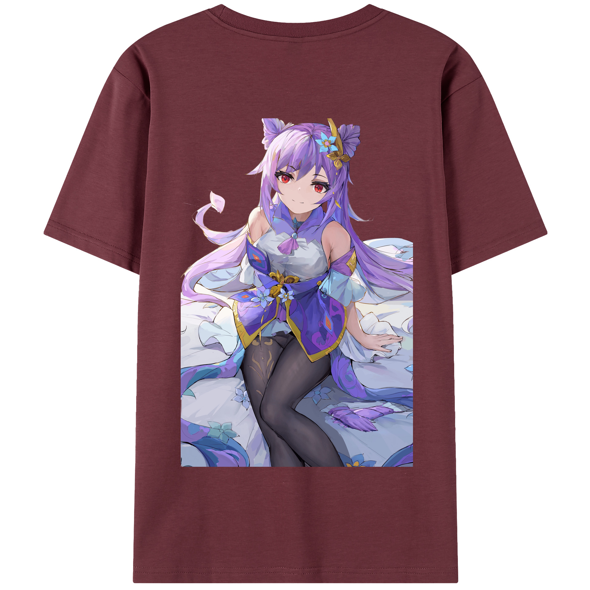 げんし神 刻晴 こくせい genshin Kokusei 綿100％半袖Tシャツ（背面プリント）